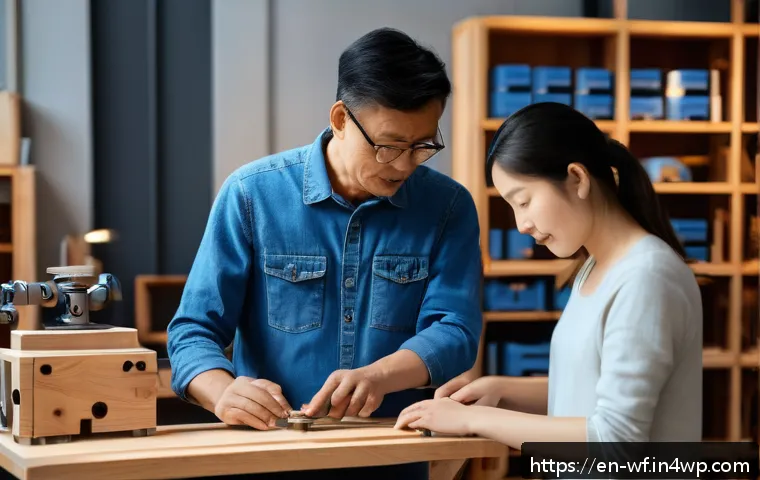 지역생산의 최신 트렌드 분석 - A cozy, sunlit local workshop where artisans use smart automation tools alongside traditional crafts...
